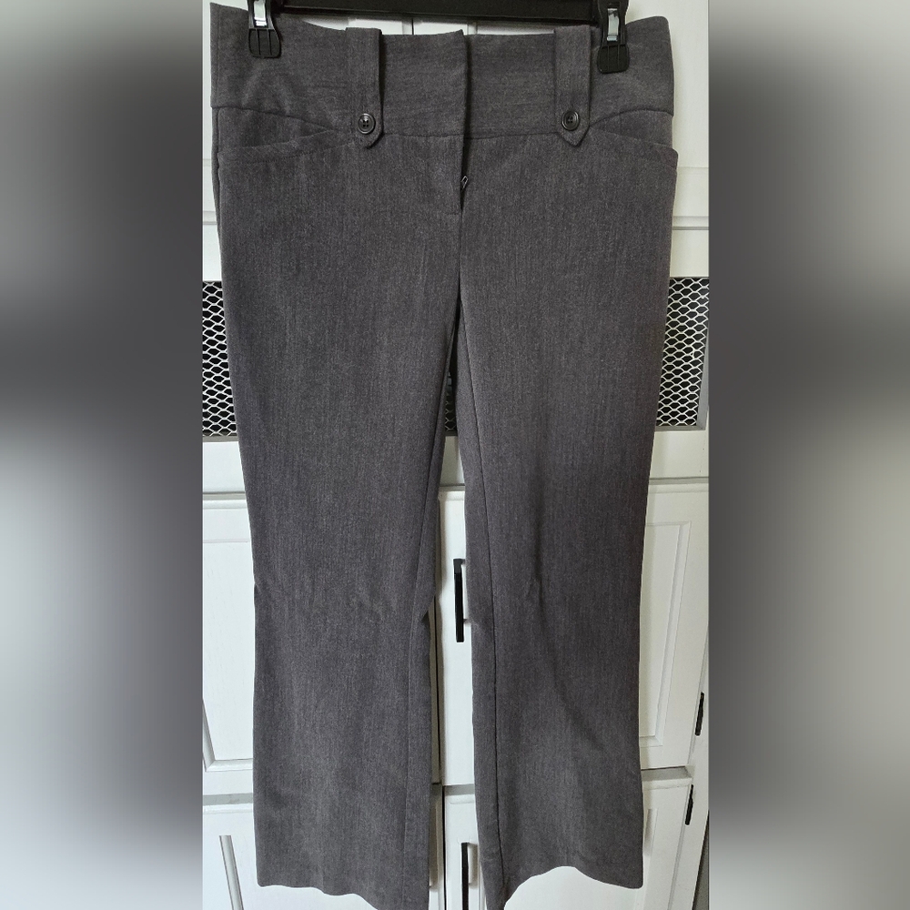 Heart Crush Charcoal Women's Flare Leg Dress Pants